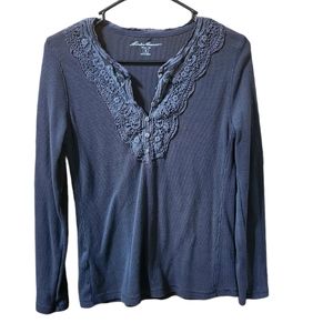 Eddie Bauer Stine’s Waffle Lace Top